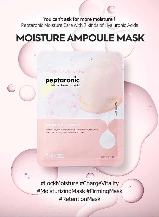 SNP Peptaronic Ampoule Sheet Mask | Peptide and Hyaluronic Acid Sheet Mask | Hydrating, Moisturizing, and Friming for Dry Skin Types | Korean Skin Care Facial Mask | 10 Sheets - Image 3